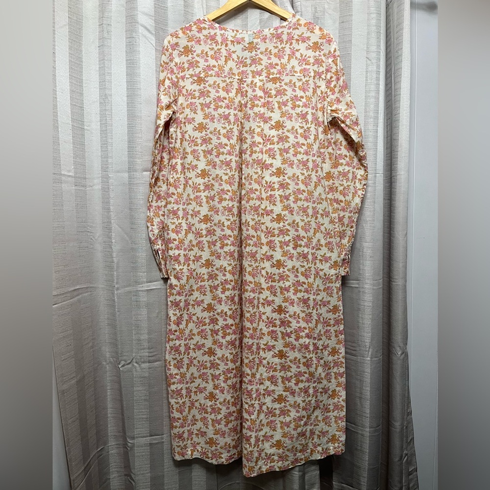 Domi Luxury Sleepwear Organic Cotton Gown Nightgown Dress Tunic Spring Floral - Picture 11 of 16